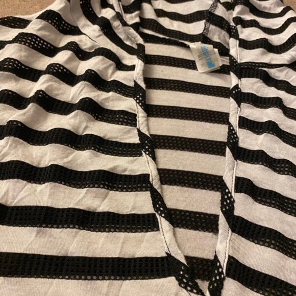 Stripped Beach Coverup with Hood - Picture 2 of 3